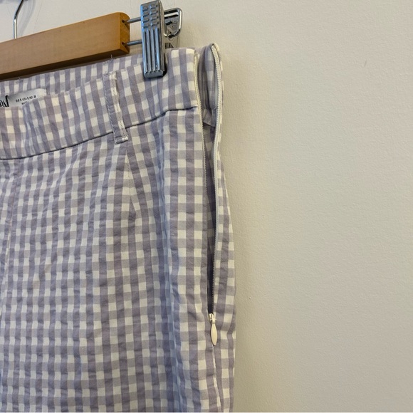 ZARA LILAC GINGHAM TROUSERS - Picture 7 of 11